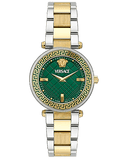 Buy Shop Versace Reve Analog Green Dial Two Tone Steel Strap Watch for Women - VE8B00524 USA Online