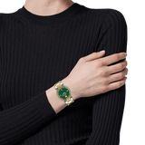 Buy Shop Versace Reve Analog Green Dial Two Tone Steel Strap Watch for Women - VE8B00524 USA Online