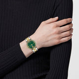 Buy Shop Versace Reve Analog Green Dial Two Tone Steel Strap Watch for Women - VE8B00524 USA Online