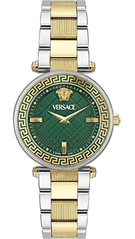 Buy Shop Versace Reve Analog Green Dial Two Tone Steel Strap Watch for Women - VE8B00524 USA Online