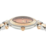 Buy Shop Versace Reve Analog Rose Gold Dial Two Tone Steel Strap Watch for Women - VE8B00424 USA Online