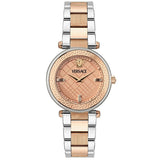 Buy Shop Versace Reve Analog Rose Gold Dial Two Tone Steel Strap Watch for Women - VE8B00424 USA Online