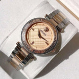 Buy Shop Versace Reve Analog Rose Gold Dial Two Tone Steel Strap Watch for Women - VE8B00424 USA Online