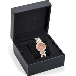 Buy Shop Versace Reve Analog Rose Gold Dial Two Tone Steel Strap Watch for Women - VE8B00424 USA Online