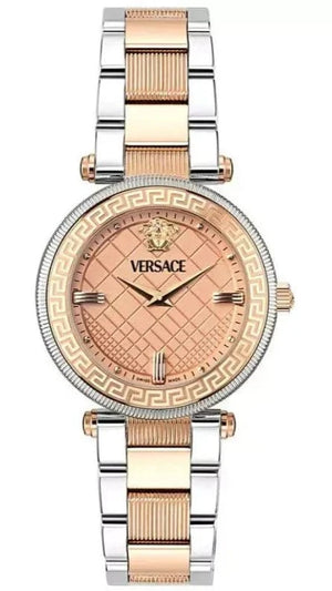 Buy Shop Versace Reve Analog Rose Gold Dial Two Tone Steel Strap Watch for Women - VE8B00424 USA Online