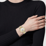 Buy Shop Versace Reve Analog White Dial Two Tone Steel Strap Watch for Women - VE8B00724 USA Online