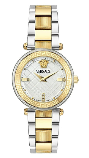 Buy Shop Versace Reve Analog White Dial Two Tone Steel Strap Watch for Women - VE8B00724 USA Online