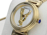 Buy Shop Versace Mini Virtus Quartz White Dial Gold Steel Strap Watch For Men - VET300221 USA Online
