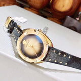 Buy Shop Versace Shadov Gold Dial Green Leather Strap Watch For Women - VEBM01018 USA Online