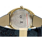 Buy Shop Versace Shadov Gold Dial Green Leather Strap Watch For Women - VEBM01018 USA Online