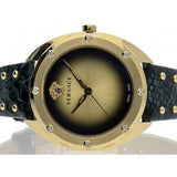 Buy Shop Versace Shadov Gold Dial Green Leather Strap Watch For Women - VEBM01018 USA Online