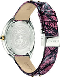 Buy Shop Versace Shadov Pink Dial Pink Leather Strap Watch for Women - VEBM00818 USA Online