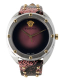 Buy Shop Versace Shadov Pink Dial Pink Leather Strap Watch for Women - VEBM00818 USA Online