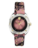 Buy Shop Versace Shadov Pink Dial Pink Leather Strap Watch for Women - VEBM00818 USA Online
