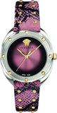 Buy Shop Versace Shadov Pink Dial Pink Leather Strap Watch for Women - VEBM00818 USA Online