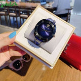 Buy Shop Versace Shadov Quartz Black Dial Blue Leather Strap Watch for Men - VEBM00418 USA Online