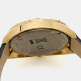 Buy Shop Versace Shadov Quartz Gold Dial Black Leather Strap Watch for Women - VEBM00318 USA Online