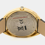 Buy Shop Versace Shadov Quartz Gold Dial Black Leather Strap Watch for Women - VEBM00318 USA Online