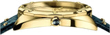 Buy Shop Versace Shadov Quartz Gold Dial Black Leather Strap Watch for Women - VEBM00318 USA Online