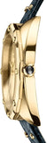 Buy Shop Versace Shadov Quartz Gold Dial Black Leather Strap Watch for Women - VEBM00318 USA Online