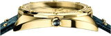 Buy Shop Versace Shadov Quartz Gold Dial Black Leather Strap Watch for Women - VEBM01118 USA Online