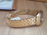 Buy Shop Versace Shadov Quartz Gold Dial Gold Steel Strap Watch for Women - VEBM00618 USA Online