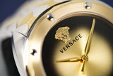 Buy Shop Versace Shadov Quartz Gold Dial Gold Steel Strap Watch for Women - VEBM00618 USA Online