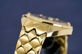 Buy Shop Versace Shadov Quartz Gold Dial Gold Steel Strap Watch for Women - VEBM00618 USA Online