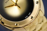 Buy Shop Versace Shadov Quartz Gold Dial Gold Steel Strap Watch for Women - VEBM00618 USA Online