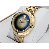 Buy Shop Versace Shadov Quartz Gold Dial Gold Steel Strap Watch for Women - VEBM00618 USA Online