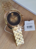Buy Shop Versace Shadov Quartz Gold Dial Gold Steel Strap Watch for Women - VEBM00618 USA Online