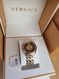 Buy Shop Versace Shadov Quartz Gold Dial Two Tone Steel Strap Watch for Women - VEBM00518 USA Online