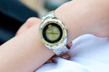 Buy Shop Versace Shadov Quartz Gold Dial Two Tone Steel Strap Watch for Women - VEBM00518 USA Online