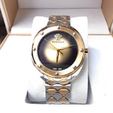 Buy Shop Versace Shadov Quartz Gold Dial Two Tone Steel Strap Watch for Women - VEBM00518 USA Online