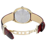 Buy Shop Versace Shadov Quartz Red Dial Red Leather Strap Watch for Women - VEBM00918 USA Online