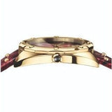 Buy Shop Versace Shadov Quartz Red Dial Red Leather Strap Watch for Women - VEBM00918 USA Online