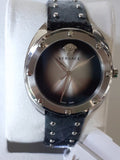 Buy Shop Versace Shadov Quartz Silver Dial Black Snake Leather Strap Watch for Women - VEBM00118 USA Online