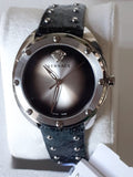 Buy Shop Versace Shadov Quartz Silver Dial Black Snake Leather Strap Watch for Women - VEBM00118 USA Online