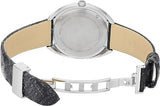 Buy Shop Versace Shadov Quartz Silver Dial Black Snake Leather Strap Watch for Women - VEBM00118 USA Online