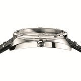Buy Shop Versace Shadov Quartz Silver Dial Black Snake Leather Strap Watch for Women - VEBM00118 USA Online