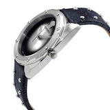 Buy Shop Versace Shadov Quartz Silver Dial Black Snake Leather Strap Watch for Women - VEBM00118 USA Online