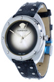 Buy Shop Versace Shadov Quartz Silver Dial Black Snake Leather Strap Watch for Women - VEBM00118 USA Online