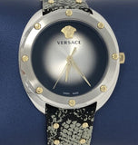 Buy Shop Versace Shadov Quartz Silver Dial Snakeskin Green Leather Strap Watch for Women - VEBM00718 USA Online