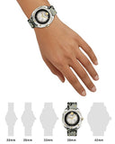 Buy Shop Versace Shadov Quartz Silver Dial Snakeskin Green Leather Strap Watch for Women - VEBM00718 USA Online