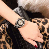 Buy Shop Versace Shadov Quartz Silver Dial Snakeskin Green Leather Strap Watch for Women - VEBM00718 USA Online