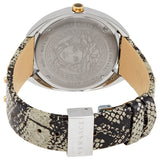 Buy Shop Versace Shadov Quartz Silver Dial Snakeskin Green Leather Strap Watch for Women - VEBM00718 USA Online