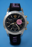 Buy Shop Versace Sport Tech Chronograph Black Dial Black Rubber Strap Watch for Women - VELT00619 USA Online