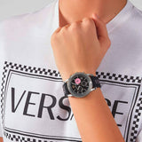 Buy Shop Versace Sport Tech Chronograph Black Dial Black Rubber Strap Watch for Women - VELT00619 USA Online