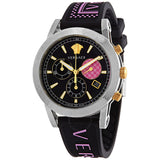 Buy Shop Versace Sport Tech Chronograph Black Dial Black Rubber Strap Watch for Women - VELT00619 USA Online