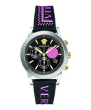 Buy Shop Versace Sport Tech Chronograph Black Dial Black Rubber Strap Watch for Women - VELT00619 USA Online